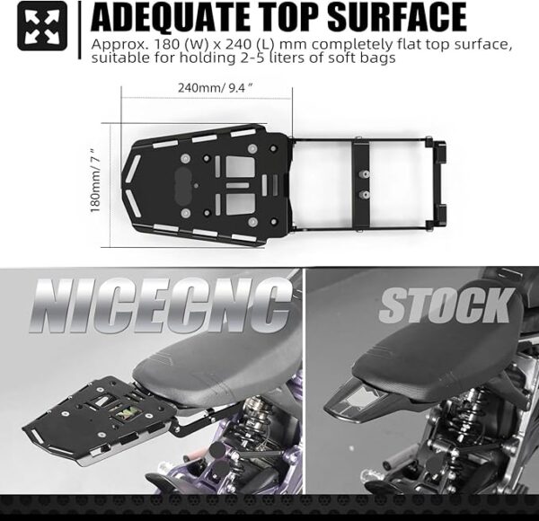 Motorcycle Rear Rack for Surron for Light Bee X Rear for Luggage Rack Kit for SUR-Ron for Light Bee S L1E Electric Dirt Bike Case Bracket - Image 2